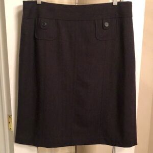 Ann Taylor Charcoal Wool-Blend Skirt